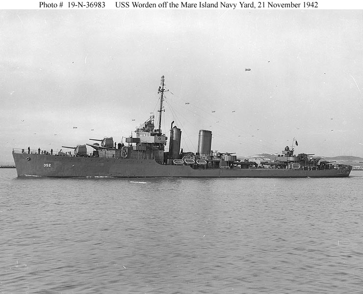 Departing for Alaska from Mare Island, Calif., 1942